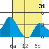 Tide chart for Holt, Whiskey Slough, San Joaquin River Delta, California on 2023/07/31