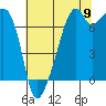Tide chart for Burrows Bay, Allan Island, Washington on 2022/08/9