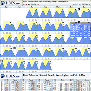 Tides. Tables & Charts by TIDES.net